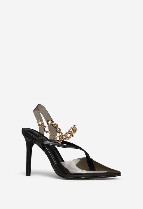 SANJANA POINTED-TOE PUMP Black Caviar