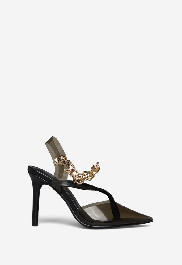 SANJANA POINTED-TOE PUMP Black Caviar