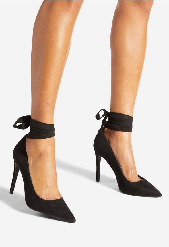 AKEIYLA LACE UP PUMP Black Caviar