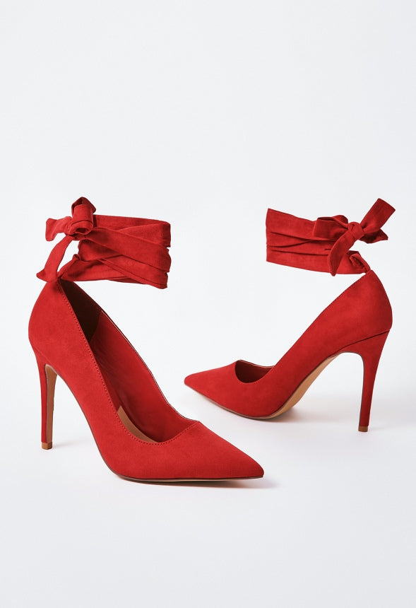 AKEIYLA LACE UP PUMP Chili Pepper