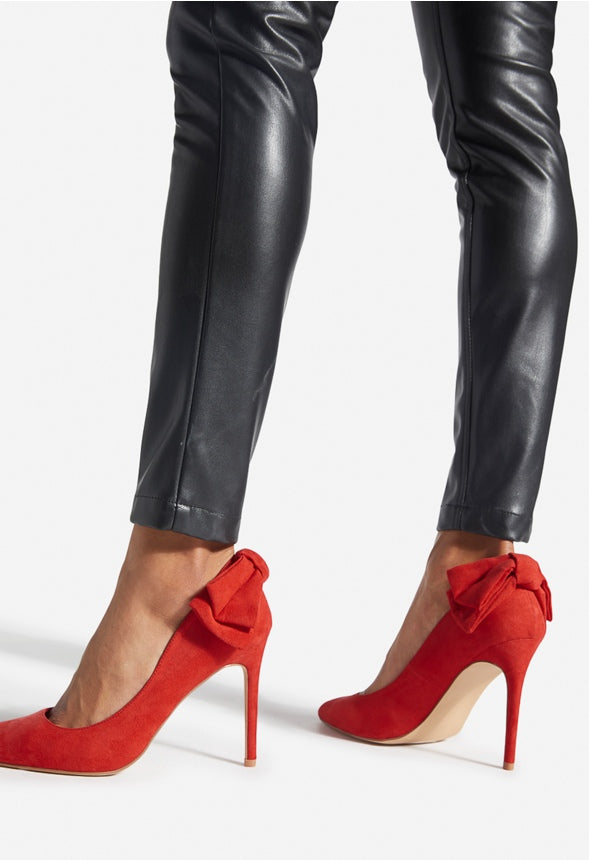 SIKSIKA POINTED-TOE PUMP High Risk Red