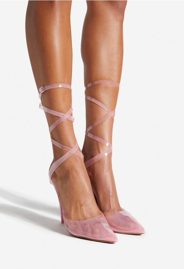 ZARRA ANKLE STRAP PUMP Chalk Pink