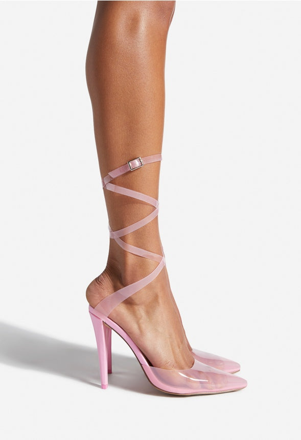 ZARRA ANKLE STRAP PUMP Chalk Pink