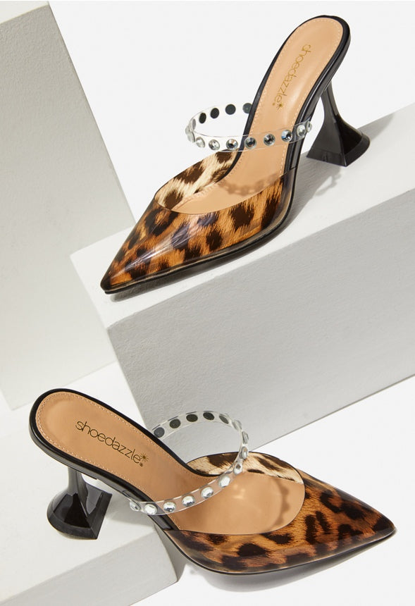 FAIZAH POINTED-TOE PUMP Leopard