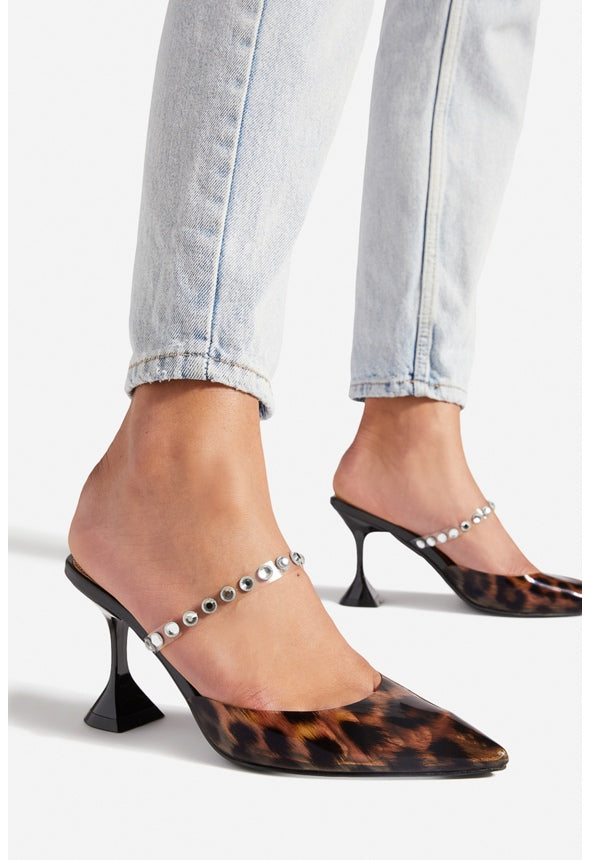 FAIZAH POINTED-TOE PUMP Leopard