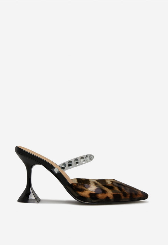 FAIZAH POINTED-TOE PUMP Leopard