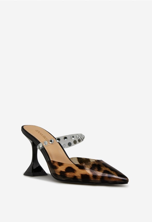 FAIZAH POINTED-TOE PUMP Leopard