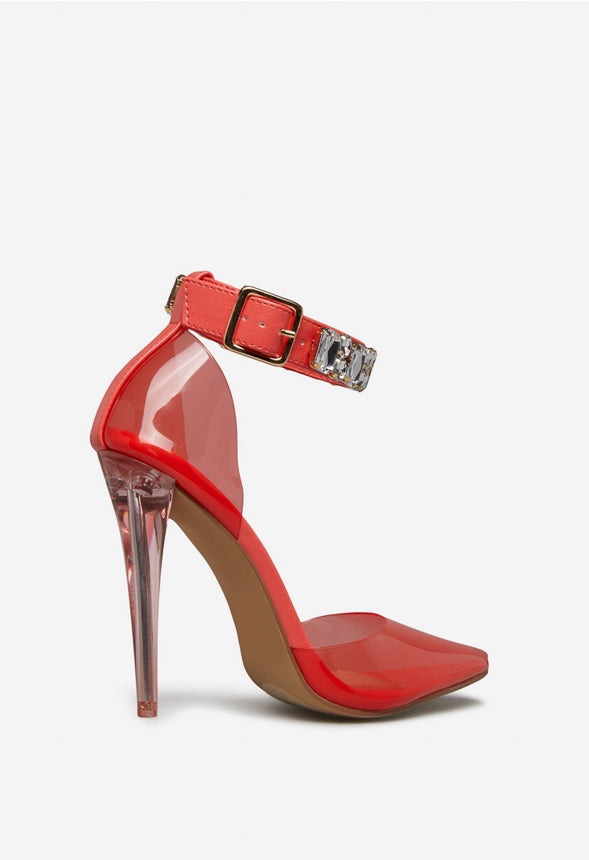 ANDREJAH PVC PUMP Hot Coral