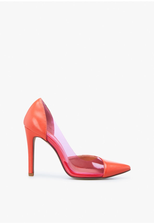 BECCAH POINTED TOE PUMP Tiger Lily/Fuchsia