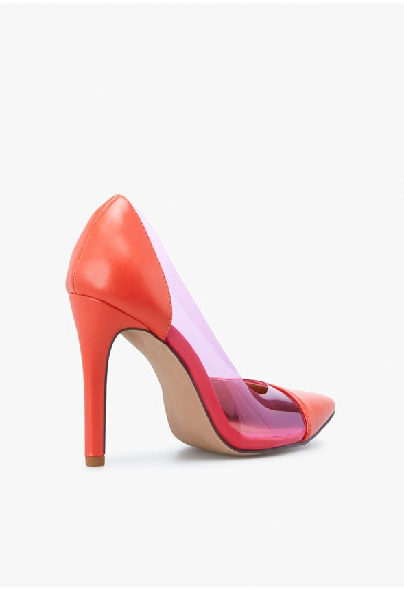 BECCAH POINTED TOE PUMP Tiger Lily/Fuchsia