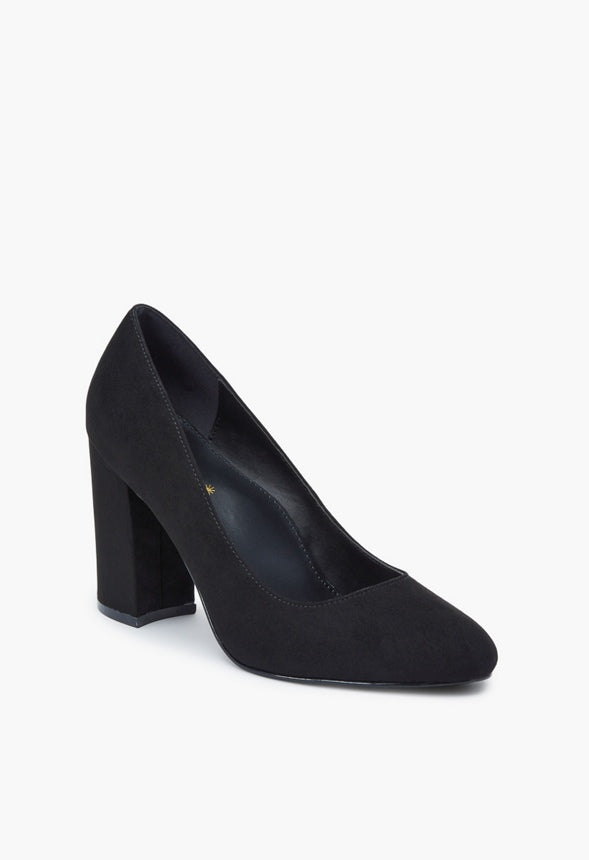 DAPHNE BLOCK HEEL PUMP Black