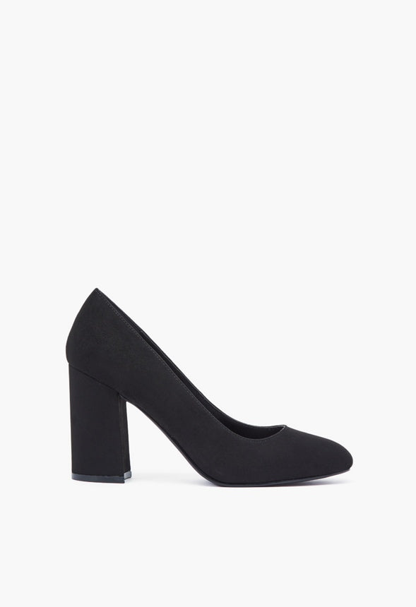 DAPHNE BLOCK HEEL PUMP Black
