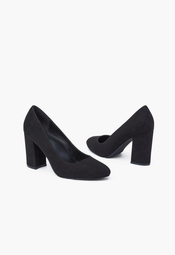 DAPHNE BLOCK HEEL PUMP Black