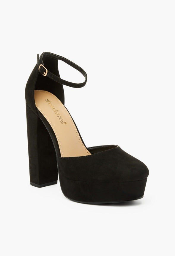 SABRINA ANKLE STRAP PUMP Black