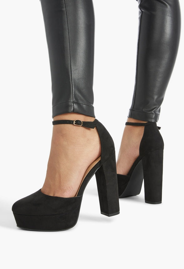 SABRINA ANKLE STRAP PUMP Black