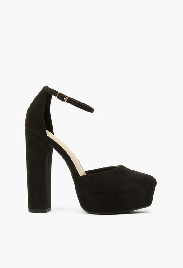 SABRINA ANKLE STRAP PUMP Black