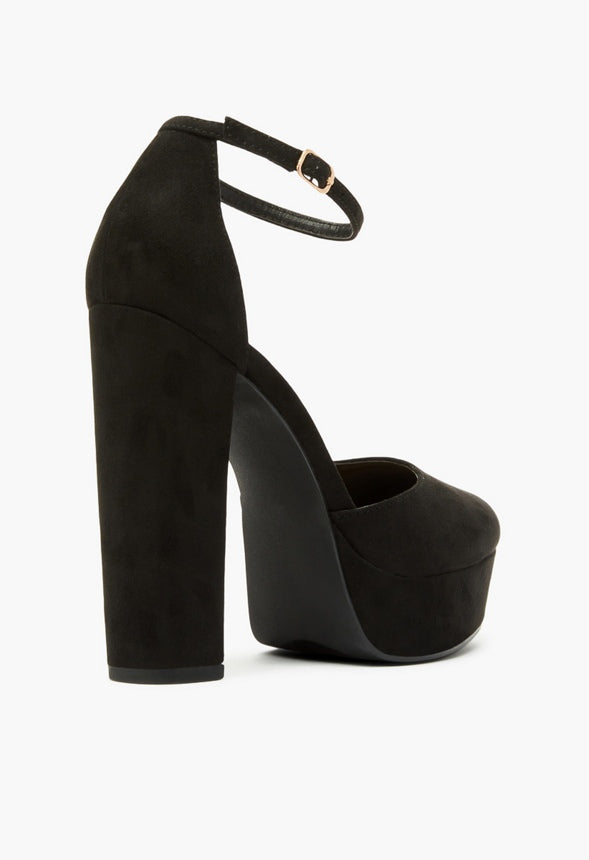 SABRINA ANKLE STRAP PUMP Black
