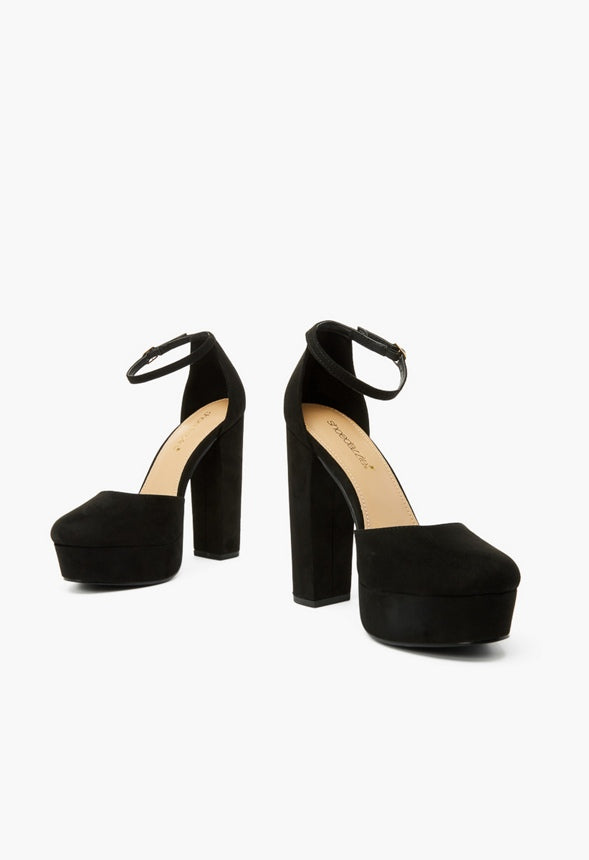 SABRINA ANKLE STRAP PUMP Black