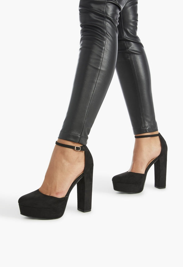 SABRINA ANKLE STRAP PUMP Black