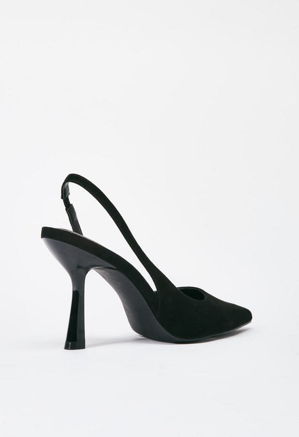 Brit Sling-Back Flared Pump Black