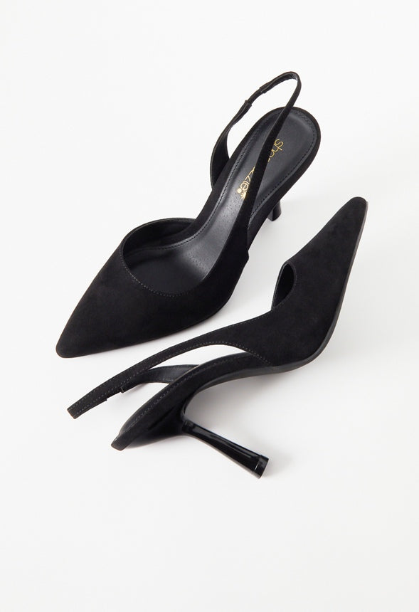 Brit Sling-Back Flared Pump Black