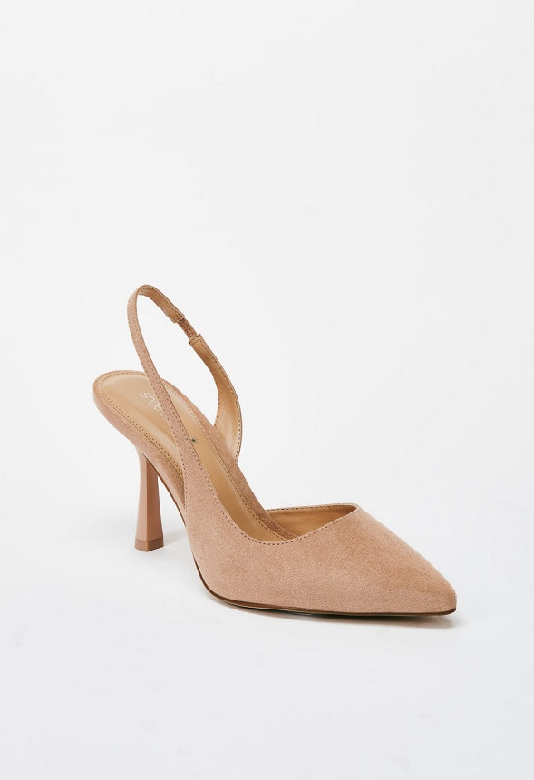Brit Sling-Back Flared Pump Rugby Tan