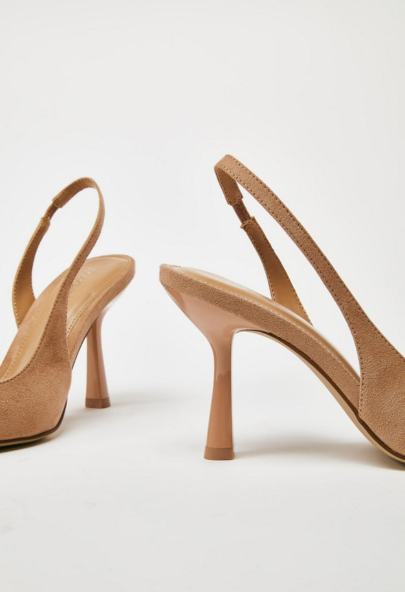 Brit Sling-Back Flared Pump Rugby Tan