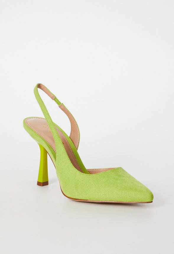 Brit Sling-Back Flared Pump Limeade
