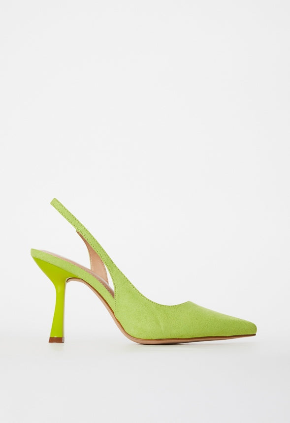 Brit Sling-Back Flared Pump Limeade