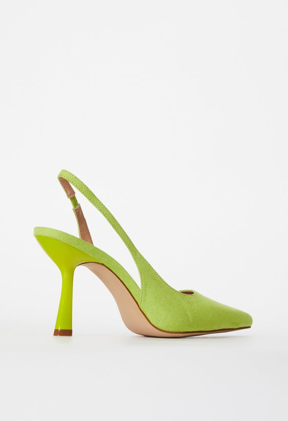 Brit Sling-Back Flared Pump Limeade