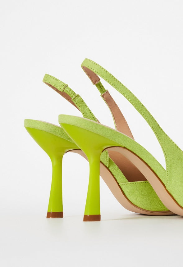 Brit Sling-Back Flared Pump Limeade