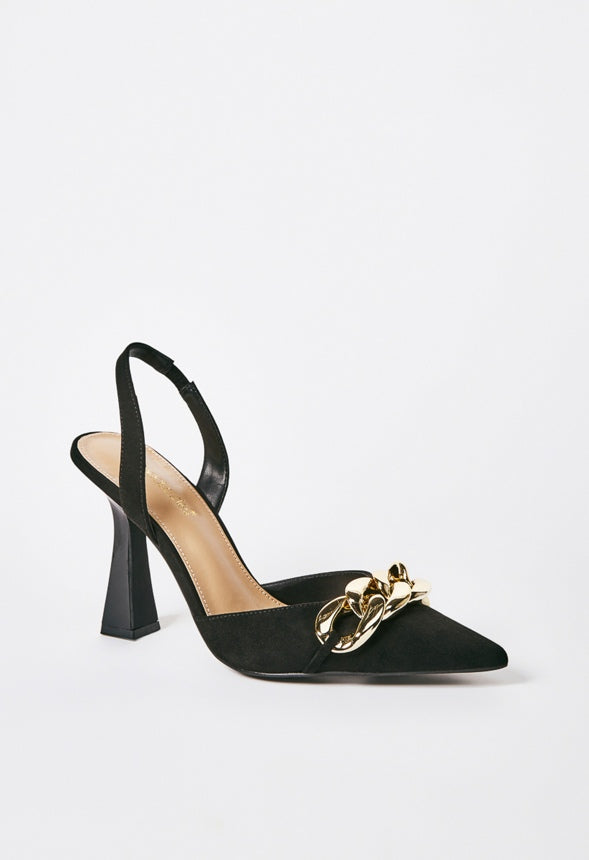 Gwyn Slingback Pump Black
