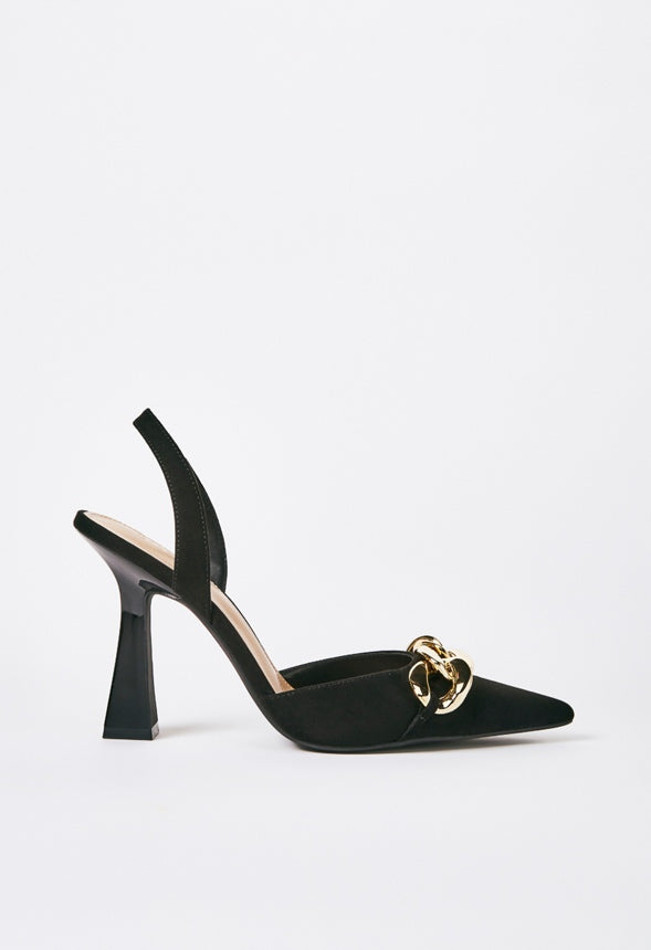 Gwyn Slingback Pump Black