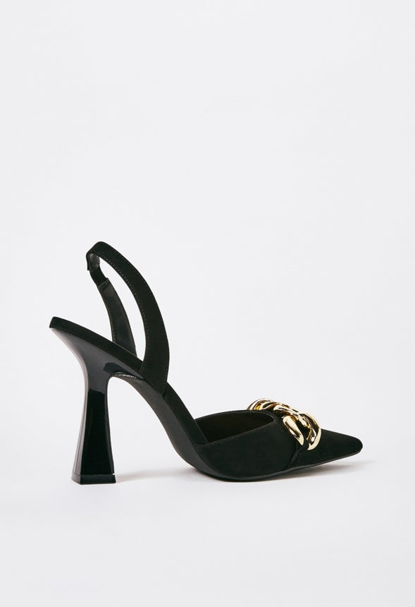 Gwyn Slingback Pump Black