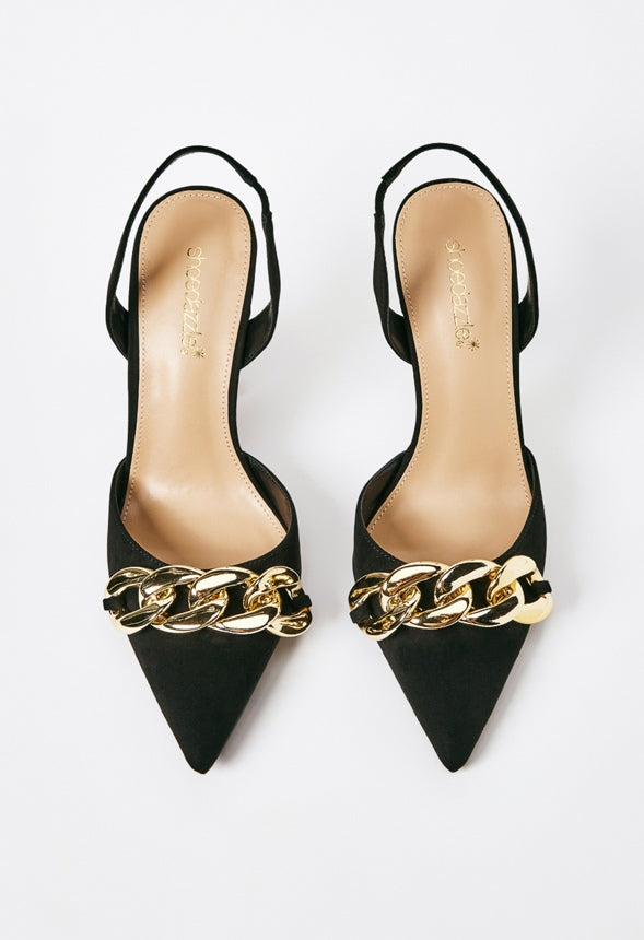 Gwyn Slingback Pump Black
