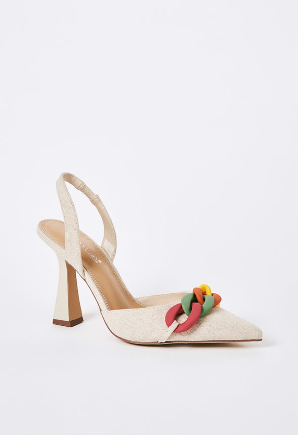 Gwyn Slingback Pump Natural