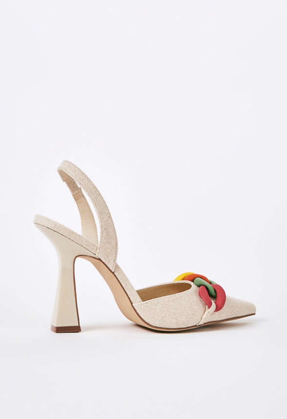 Gwyn Slingback Pump Natural