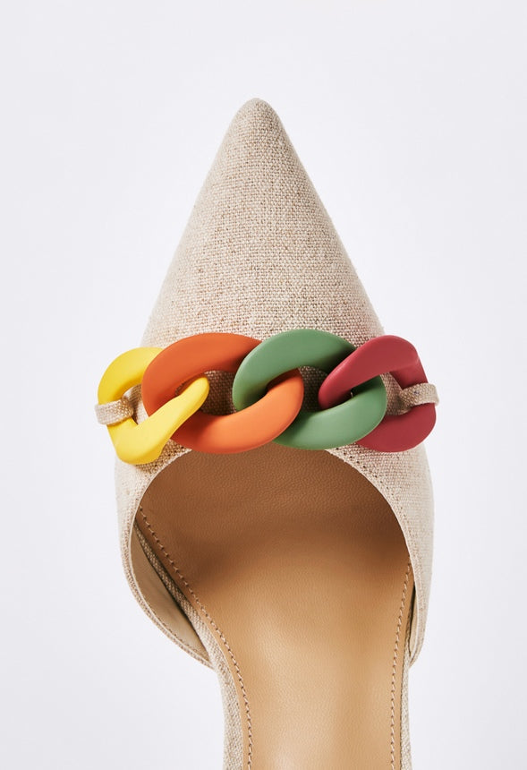 Gwyn Slingback Pump Natural
