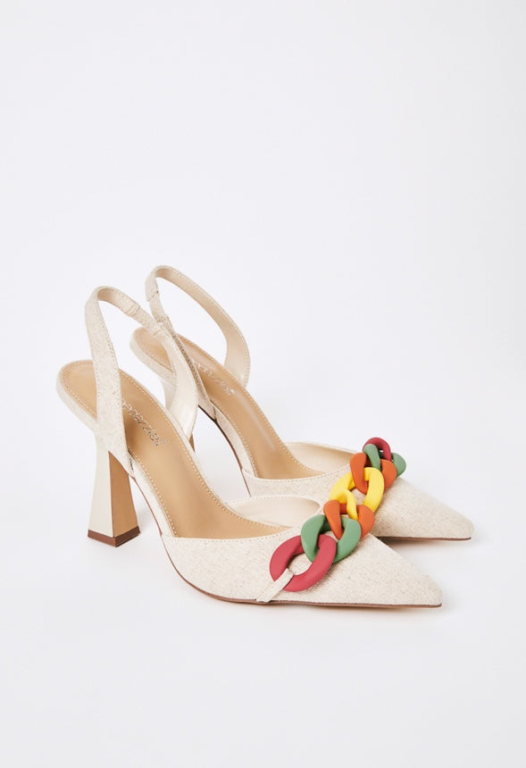 Gwyn Slingback Pump Natural
