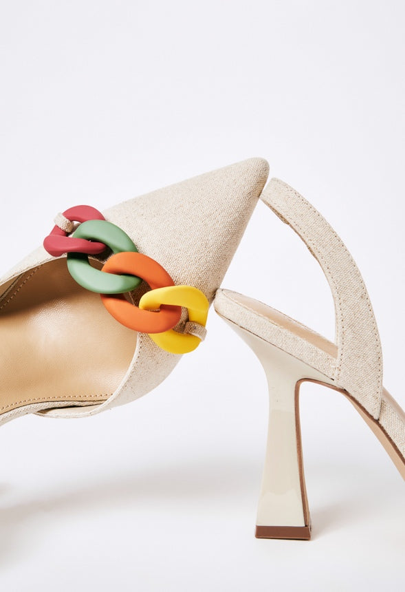 Gwyn Slingback Pump Natural