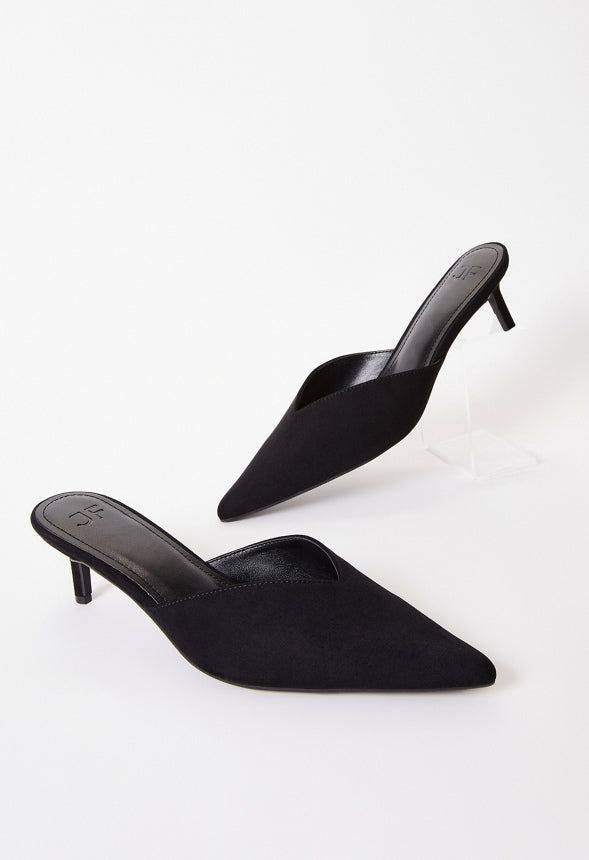Iva Pointed Toe Mule Black