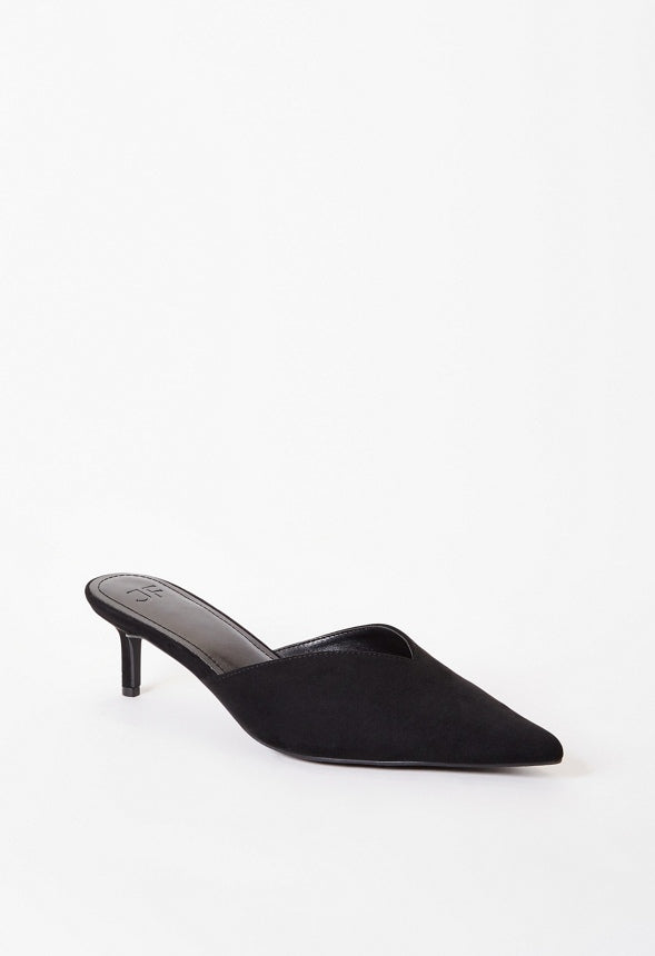 Iva Pointed Toe Mule Black