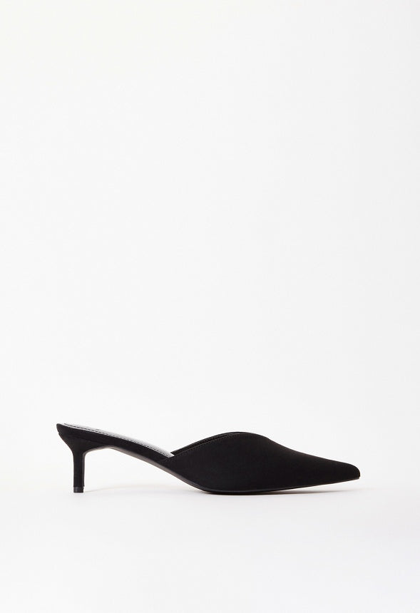 Iva Pointed Toe Mule Black