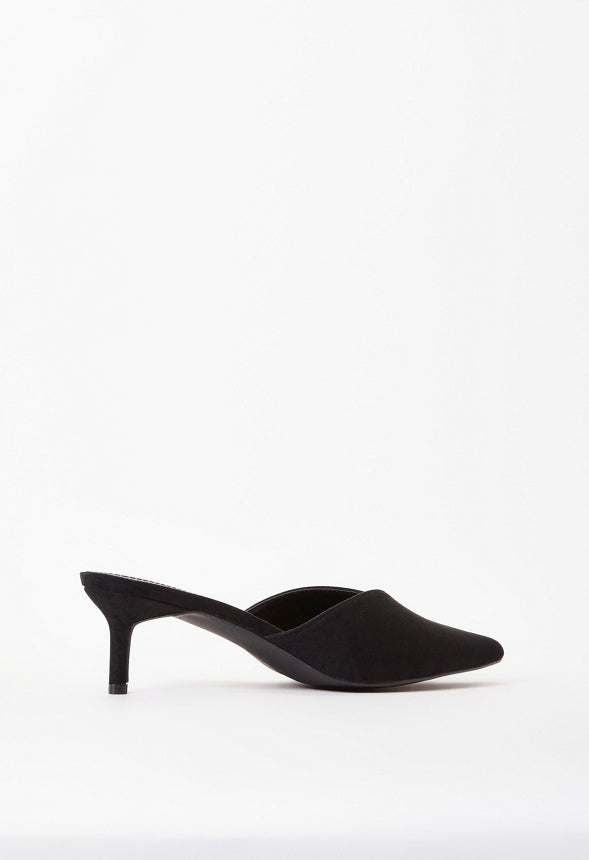 Iva Pointed Toe Mule Black