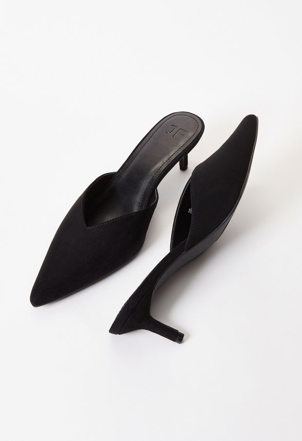 Iva Pointed Toe Mule Black