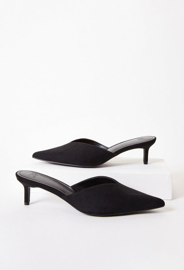 Iva Pointed Toe Mule Black
