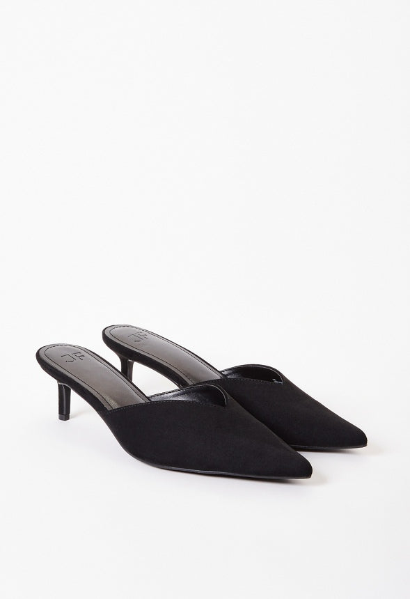 Iva Pointed Toe Mule Black