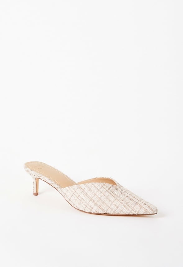 Iva Pointed Toe Mule Natural Multi