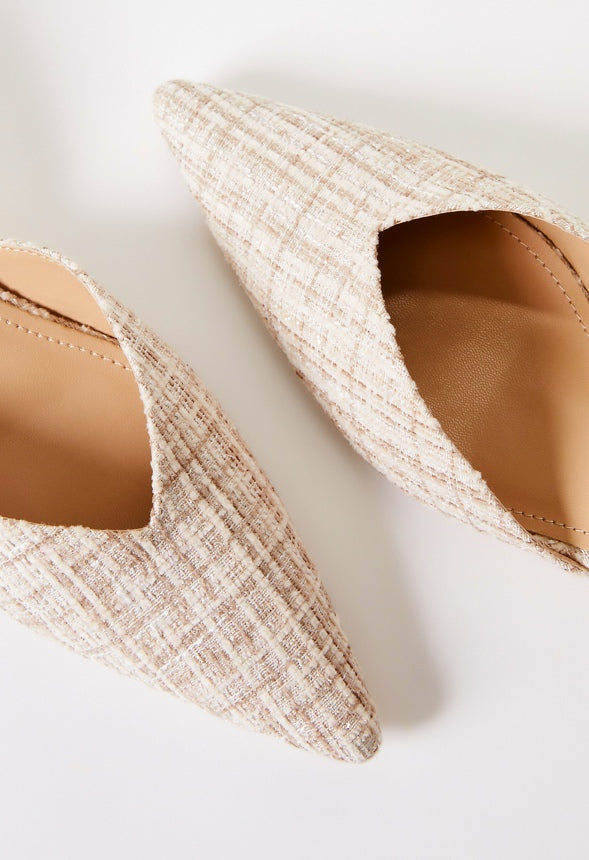 Iva Pointed Toe Mule Natural Multi