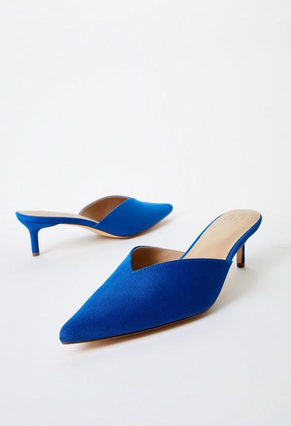 Iva Pointed Toe Mule Lapis Blue